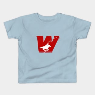 retro Calgary Wranglers Kids T-Shirt